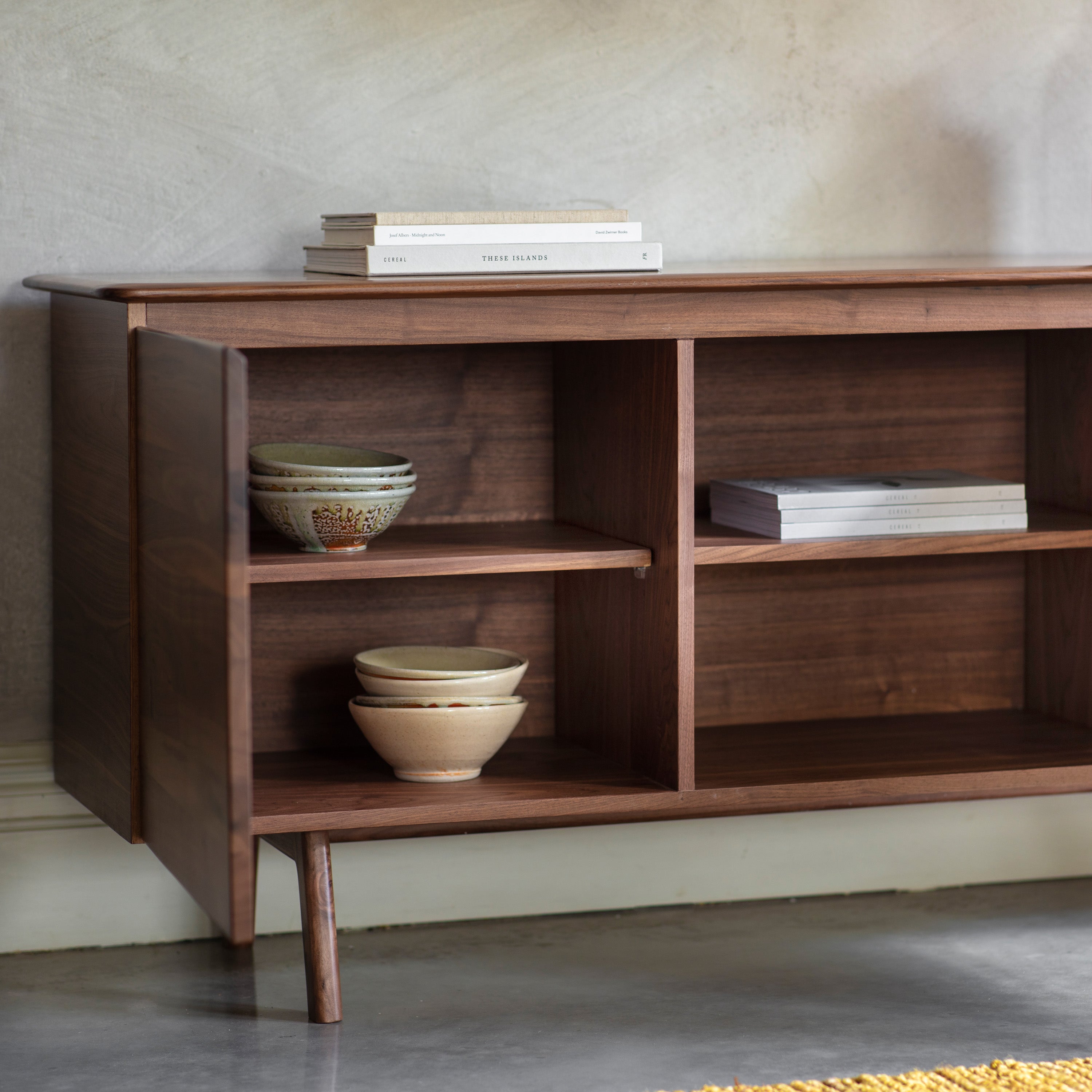 Royo Scandi Walnut Brown Oak Wood Sideboard